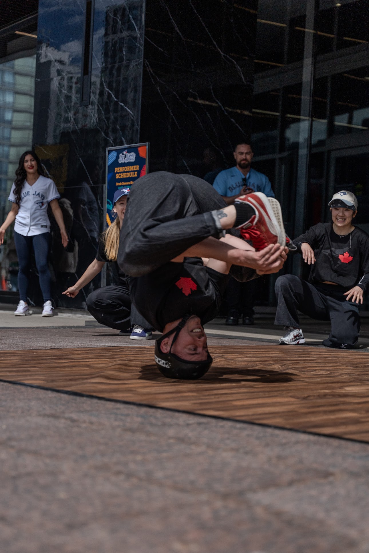Professional breakdance duo performance