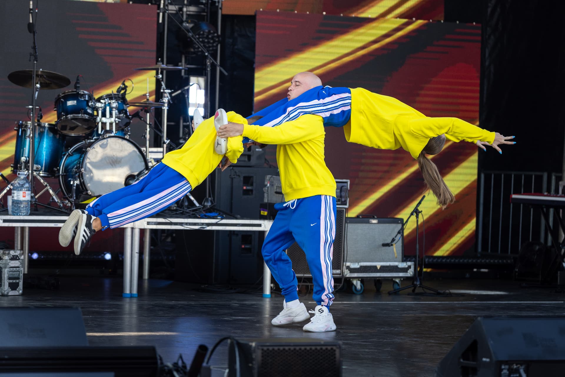 Professional breakdance show at Toronto Blue Jays event